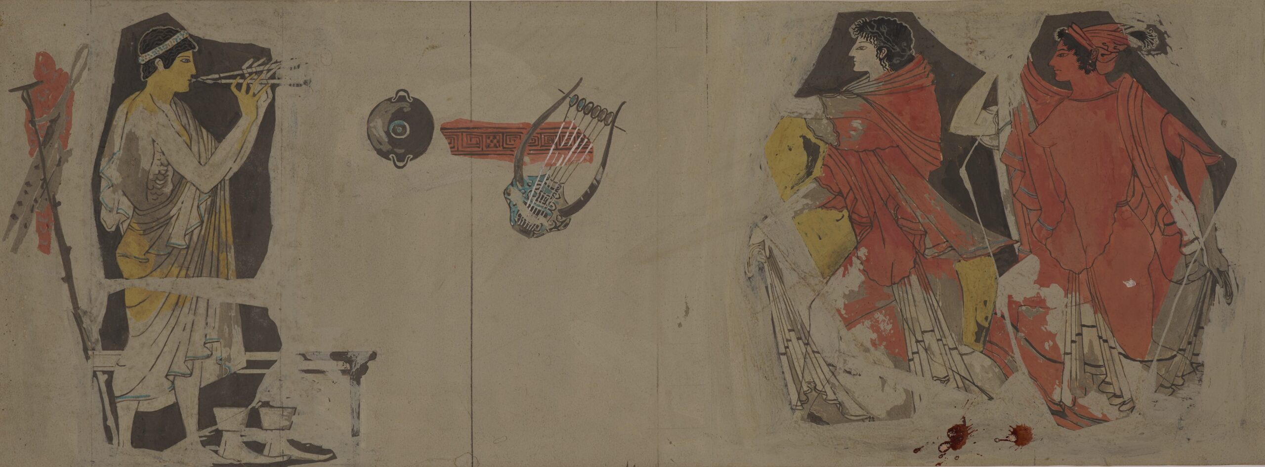 D. Predonzani, mn Homeric, bozzetto per decorazione, 1954